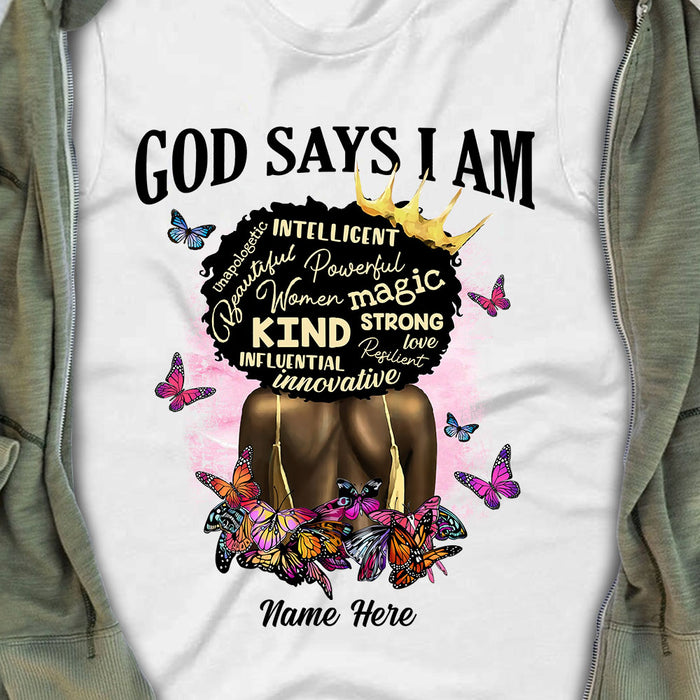 Personalized God Says I Am BWA T Shirt SB241 85O53 1