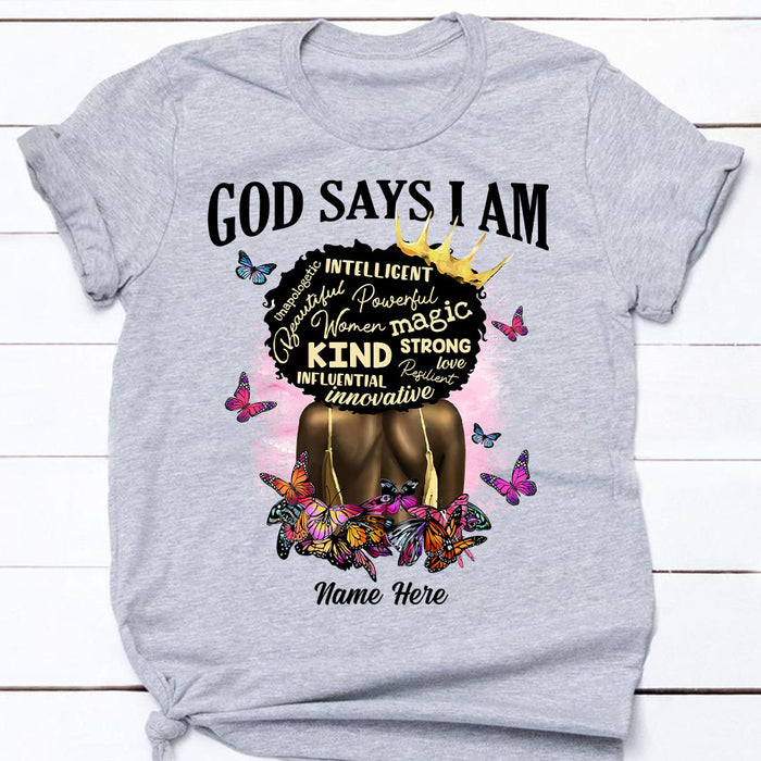 Personalized God Says I Am BWA T Shirt SB241 85O53 1