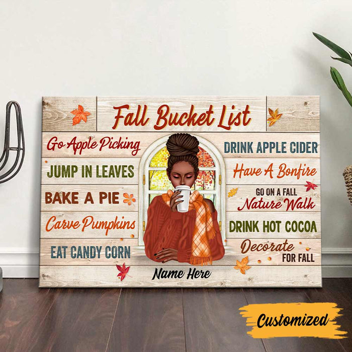Personalized Woman Fall Bucket List Poster SB244 85O57 1