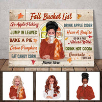 Personalized Woman Fall Bucket List Poster SB244 85O57 thumb 1