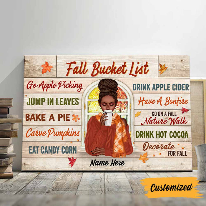 Personalized Woman Fall Bucket List Poster SB244 85O57 1