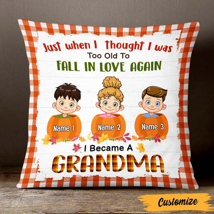 Personalized Grandma In Love Fall Pillow SB241 95O47 (Insert Included) 1