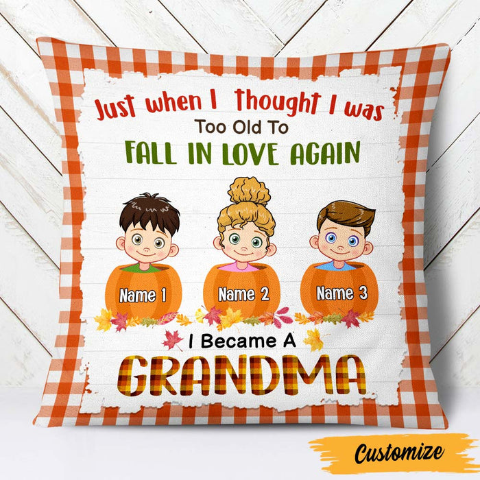Personalized Grandma In Love Fall Pillow SB241 95O47 (Insert Included) 1