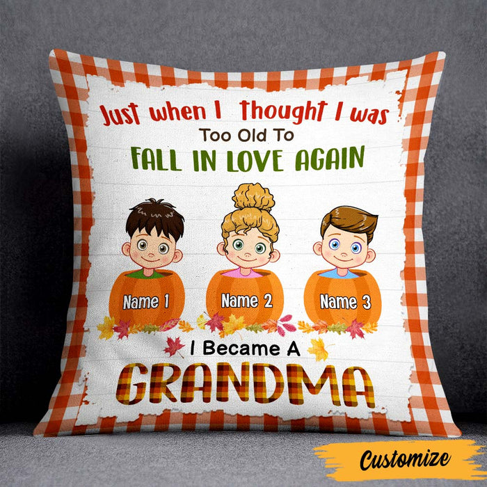 Personalized Grandma In Love Fall Pillow SB241 95O47 (Insert Included) 1