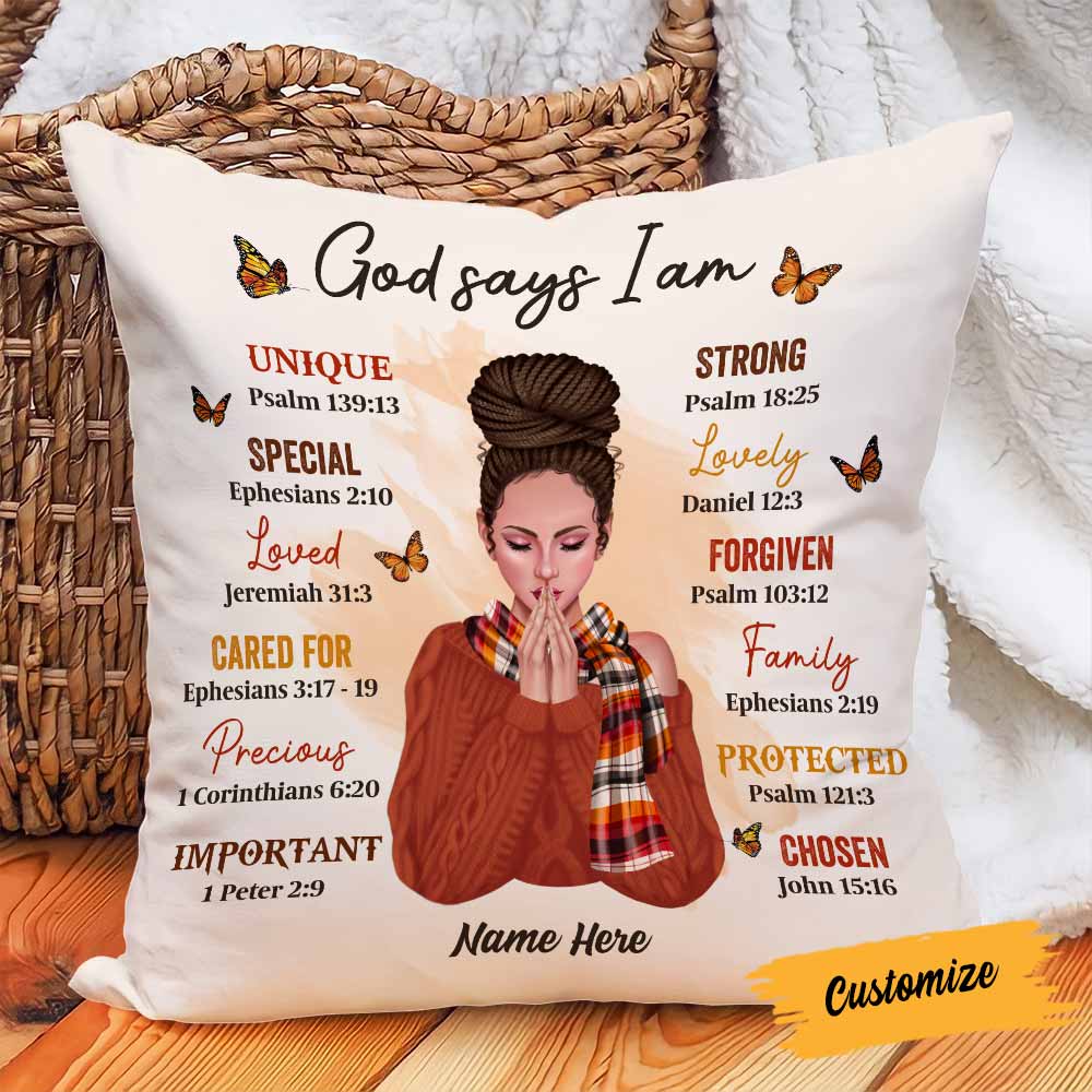 Personalized Daughter Fall God Says Pillow SB242 30O58