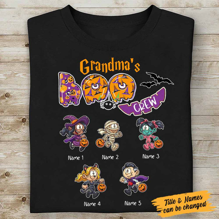 Personalized Halloween Grandma Boo Crew T Shirt SB243 24O58 1