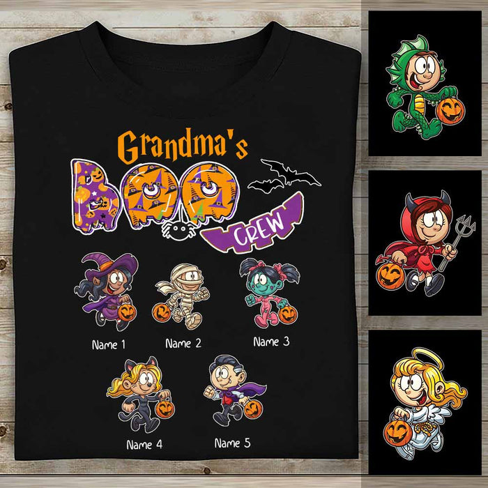 Personalized Halloween Grandma Boo Crew T Shirt SB243 24O58 1