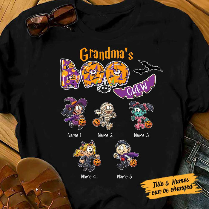Personalized Halloween Grandma Boo Crew T Shirt SB243 24O58 1