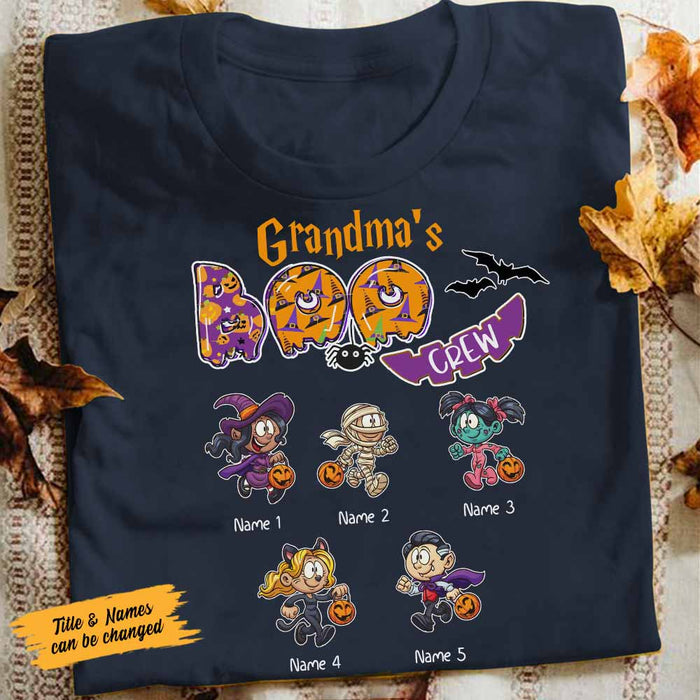 Personalized Halloween Grandma Boo Crew T Shirt SB243 24O58 1