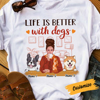 Personalized Dog Mom Fall Halloween T Shirt SB271 26O53 thumb 1