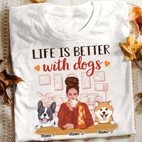 Personalized Dog Mom Fall Halloween T Shirt SB271 26O53 thumb 1