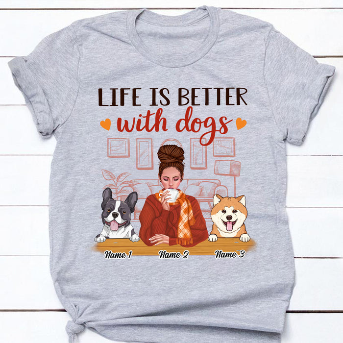 Personalized Dog Mom Fall Halloween T Shirt SB271 26O53 1