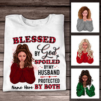 Personalized Protected By God And Husband T Shirt SB272 30O36 thumb 1