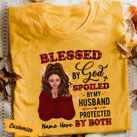 Personalized Protected By God And Husband T Shirt SB272 30O36 thumb 1