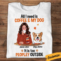 Personalized Dog Mom Peopley Coffee T Shirt SB241 81O34 thumb 1