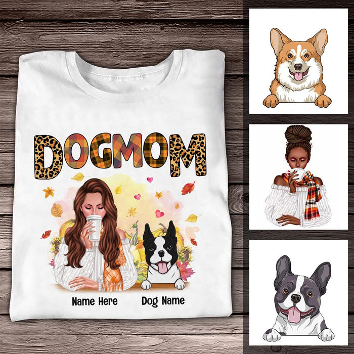 Personalized Dog Mom Fall T Shirt OB11 95O36 1