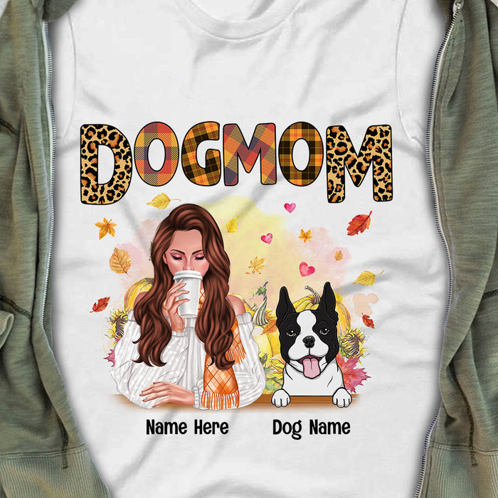 Personalized Dog Mom Fall T Shirt OB11 95O36 1