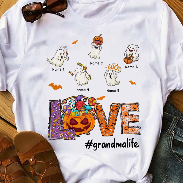 Personalized Grandma Halloween T Shirt SB271 22O58 1