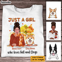 Personalized Love Fall And Dog Girl Fall Halloween T Shirt SB273 22O34 thumb 1