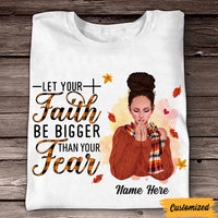 Personalized Faith Over Fear Fall Girl T Shirt SB272 22O57 thumb 1