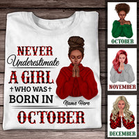 Personalized BWA Never Underestimate A Girl T Shirt SB271 23O47 thumb 1