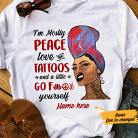 Personalized BWA Tattoos Peace & Love  T Shirt AG283 95O57 thumb 1