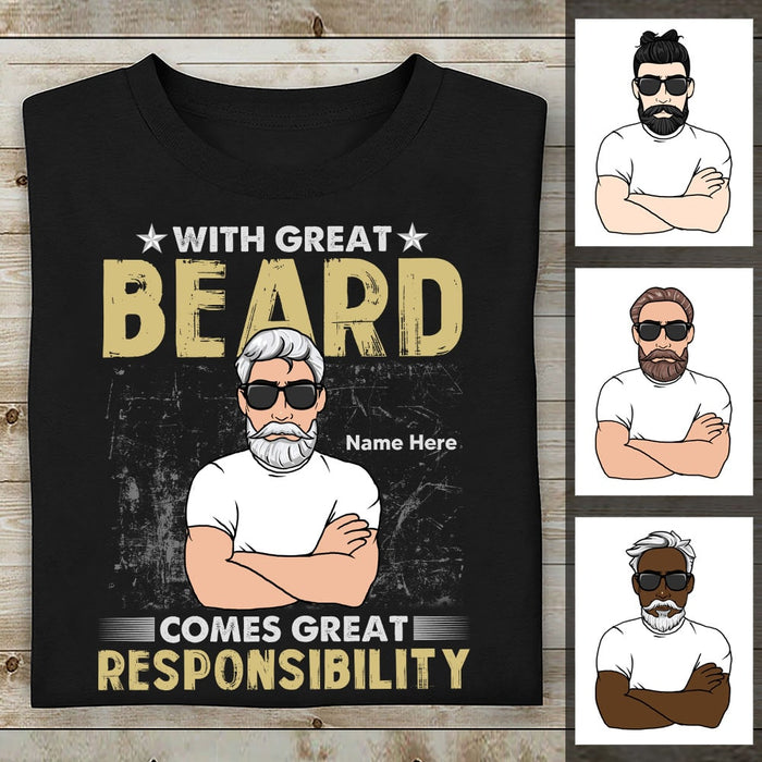 Personalized Men Beard T Shirt OB11 24O53 1