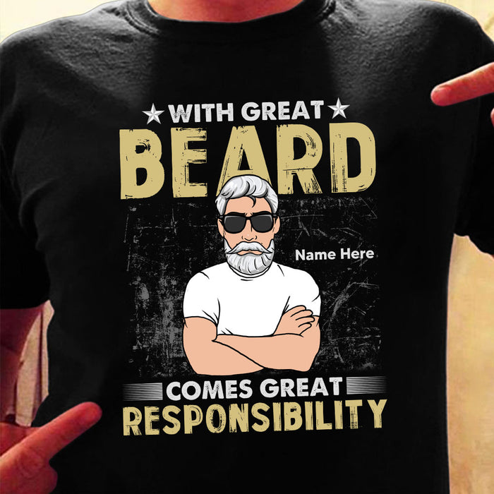 Personalized Men Beard T Shirt OB11 24O53 1
