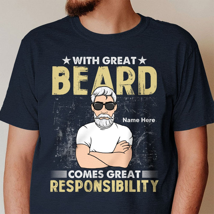 Personalized Men Beard T Shirt OB11 24O53 1