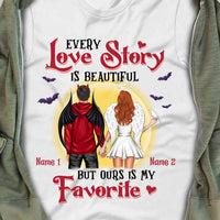 Personalized Couple Fall Halloween T Shirt SB284 26O36 thumb 1