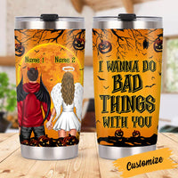 Personalized Couple Halloween Steel Tumbler SB283 30O36 thumb 1