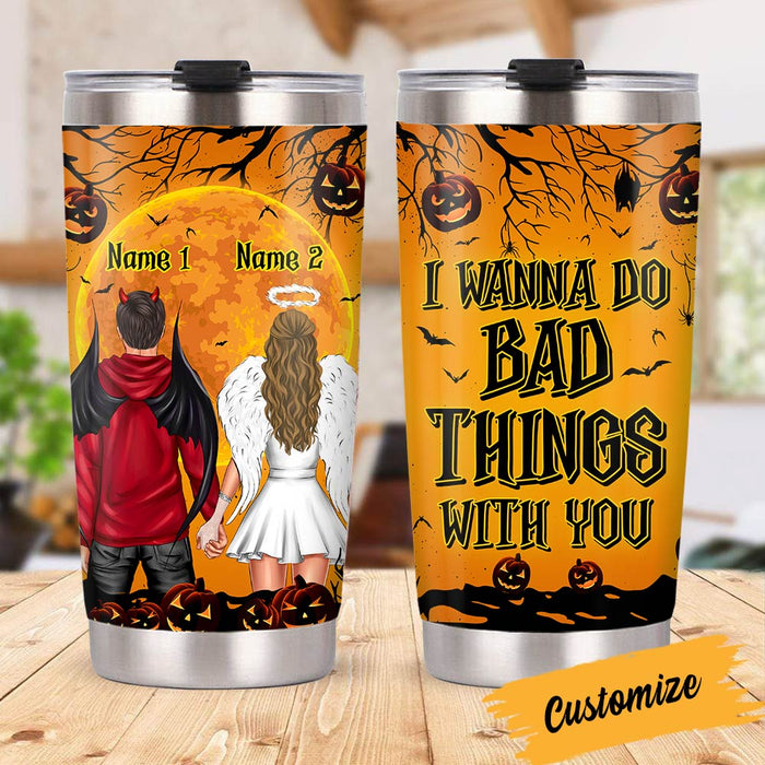 Personalized Couple Halloween Steel Tumbler SB283 30O36 1