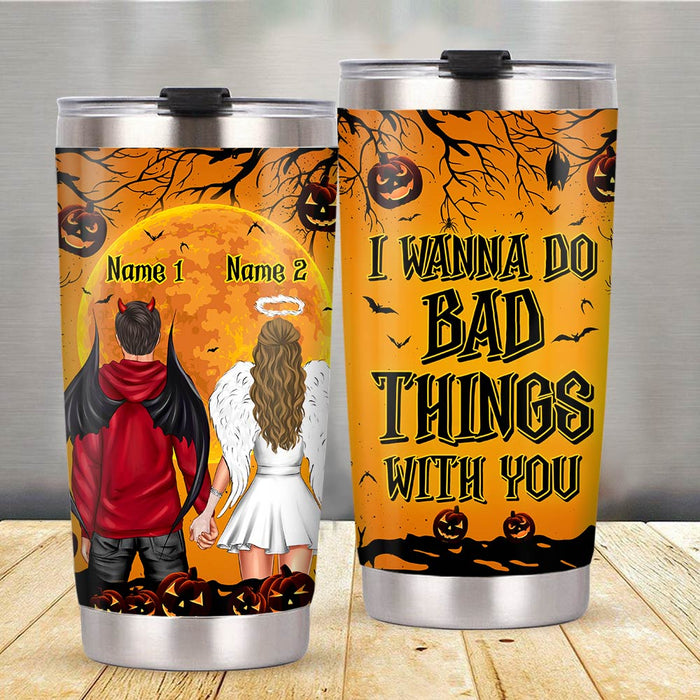 Personalized Couple Halloween Steel Tumbler SB283 30O36 1