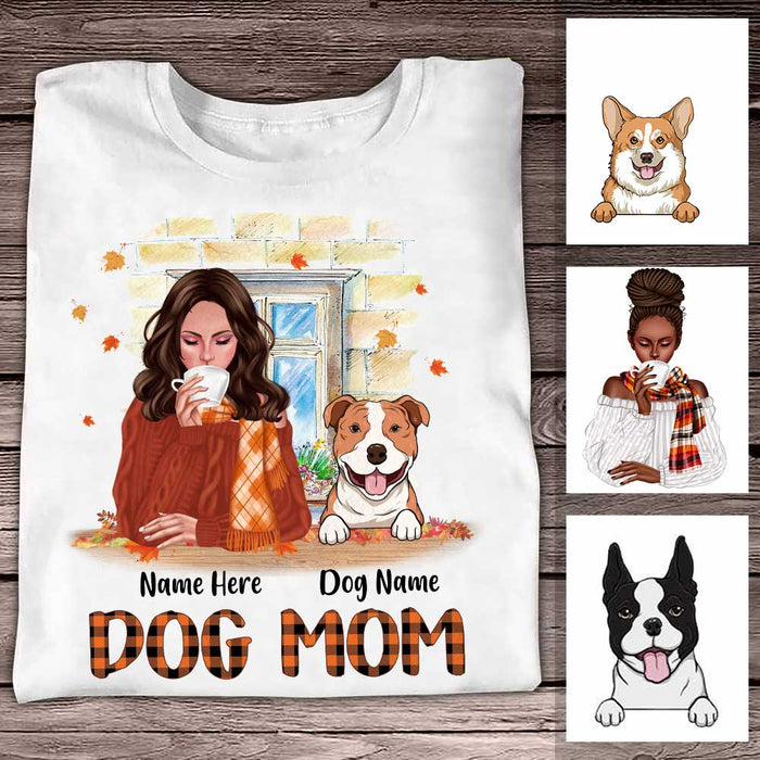 Personalized Dog Mom Fall T Shirt SB283 30O34 1