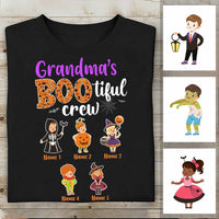Personalized Grandma's Bootiful Crew Fall Halloween T Shirt SB282 23O34 thumb 1