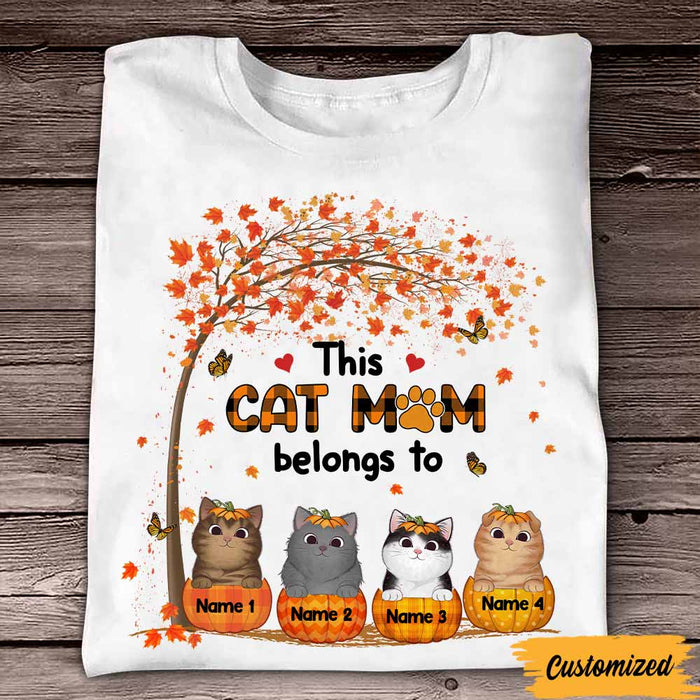 Personalized Cat Mom Fall Halloween T Shirt SB291 85O57 1
