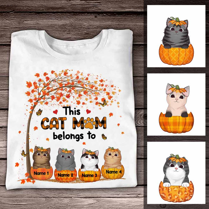 Personalized Cat Mom Fall Halloween T Shirt SB291 85O57 1