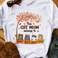 Personalized Cat Mom Fall Halloween T Shirt SB291 85O57 thumb 1