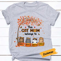 Personalized Cat Mom Fall Halloween T Shirt SB291 85O57 thumb 1