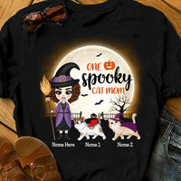 Personalized Witch Halloween Cat Mom T Shirt SB292 85O58 thumb 1