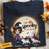 Personalized Witch Halloween Cat Mom T Shirt SB292 85O58 thumb 1