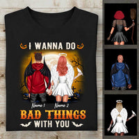 Personalized With You Halloween Couple T Shirt SB293 23O57 thumb 1
