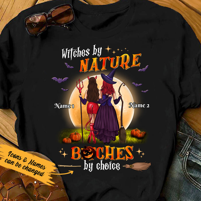 Personalized Witch Sisters Halloween T Shirt SB291 95O36 1