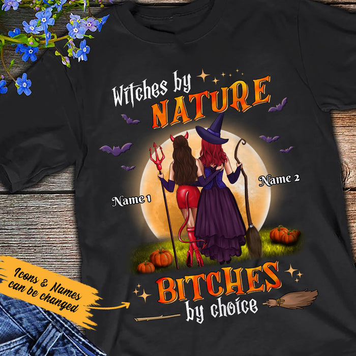 Personalized Witch Sisters Halloween T Shirt SB291 95O36 1