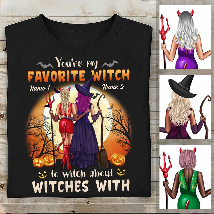 Personalized Witch Sisters Halloween T Shirt SB291 22O34 1