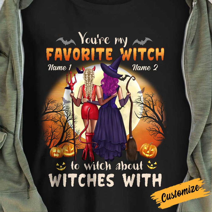 Personalized Witch Sisters Halloween T Shirt SB291 22O34 1