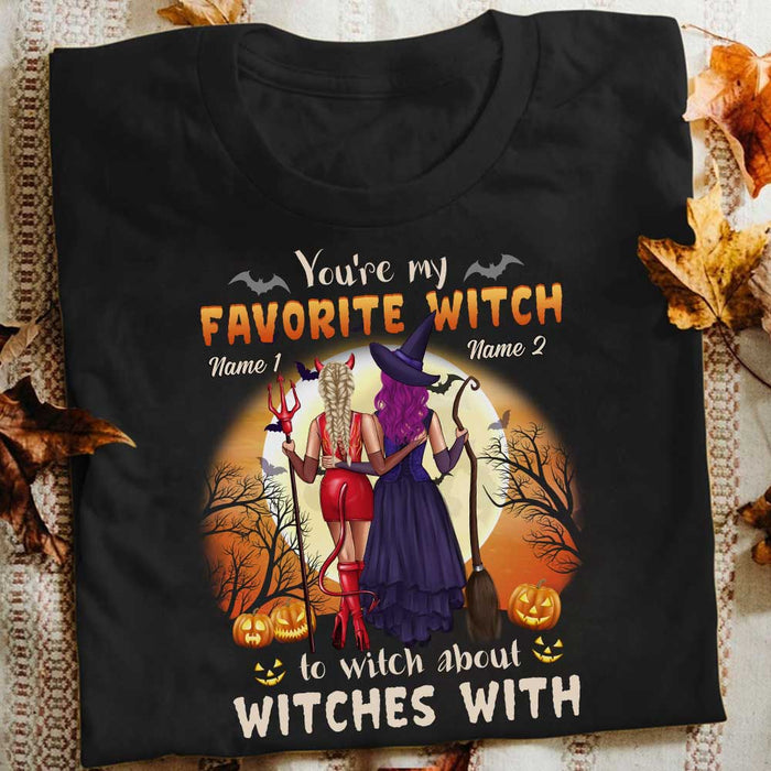 Personalized Witch Sisters Halloween T Shirt SB291 22O34 1