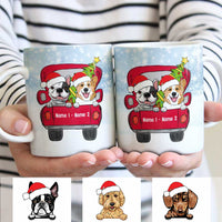 Personalized Dog Red Truck Christmas Mug AG316 81O34 thumb 1