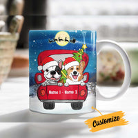 Personalized Dog Red Truck Christmas Mug AG316 81O34 thumb 1