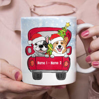 Personalized Dog Red Truck Christmas Mug AG316 81O34 thumb 1